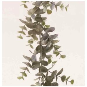 6 Foot Eucalyptus White Wash Faux Garland | Artificial Greenery Wreath